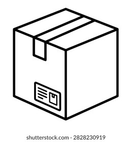 Cardboard Package Delivery Box Shipping Logistics Icon