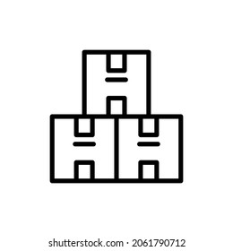 cardboard package icon for your design element