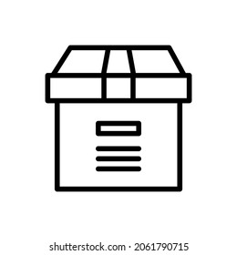 cardboard package icon for your design element
