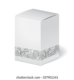 cardboard package isolated box on the white background. mock up, template. stock vector