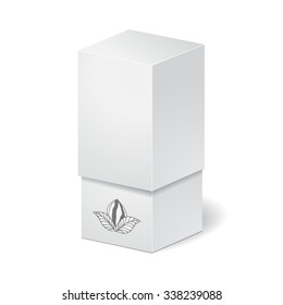  cardboard package isolated box on the white background. mock up, template. stock vector