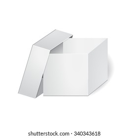 cardboard package isolated box on the white background. mock up, template. stock vector