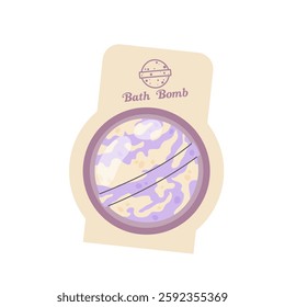Cardboard packaging for bath bombs with transparent insert. Cosmetic product. Body care, spa, relaxation. 