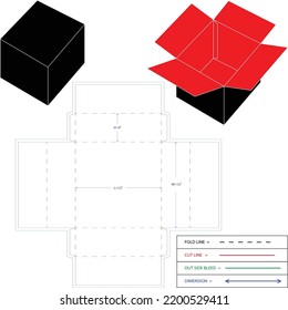 cardboard Packaging box die line template design