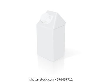 Cardboard packaging for liquid. It's easy to change colors. Mock Up. Vector template