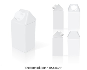 Cardboard packaging for liquid. It's easy to change colors. Mock Up. Vector template