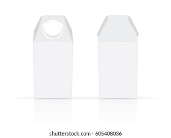 Cardboard packaging for liquid. It's easy to change colors. Mock Up. Vector template
