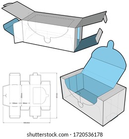 Cardboard Packaging for Masks (Internal measurement 20.5x 10.2 + 9 cm) and Die-cut Pattern. The .eps file is full scale and fully functional. Prepared for real cardboard production.