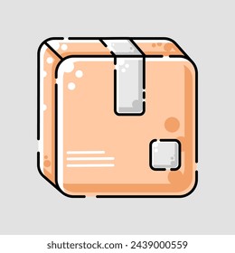 cardboard packing logistics logistic illustration