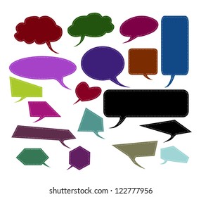 Cardboard paper set, modern style Vector Illustration.