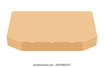 cardboard pizza box vector illustration isolated on white background