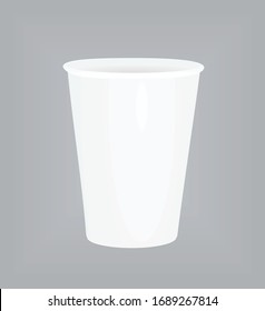 Cardboard or plastic coffee cup. vector illustration