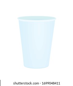 Cardboard or plastic coffee cup. vector illustration