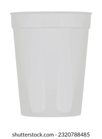 Cajón de cartón o taza de café de plástico. ilustración vectorial