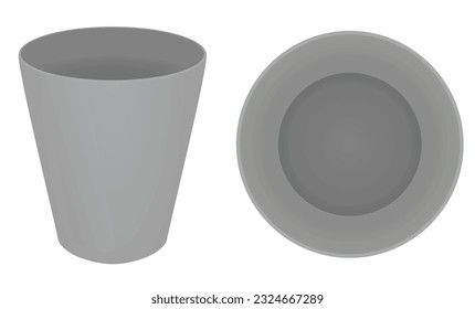 Cardboard or plastic coffee cup. vector illustration