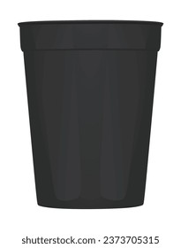 Cardboard or plastic coffee cup. vector illustration