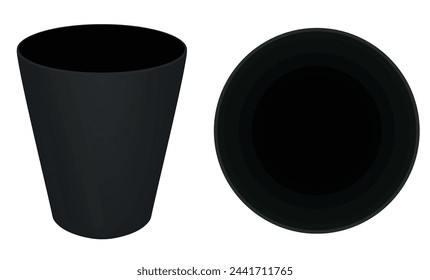 Taza de café de cartón o plástico. ilustración vectorial