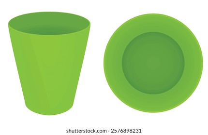 Cardboard or plastic coffee cup. vector illustration