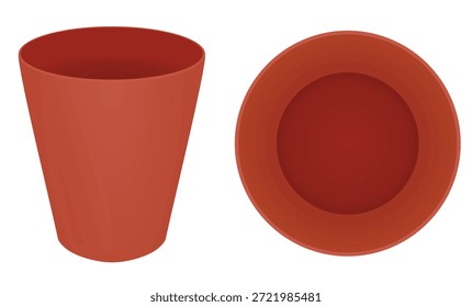 Taza de café de cartón o plástico. Ilustración vectorial