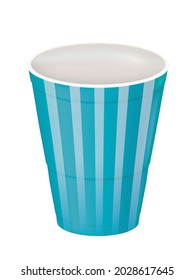 Cardboard or plastic water cup. vector illustration