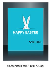 The cardboard or the price tag is made like it is on a mirror-shaded floor. Easter Bunny Suitable for use as price tags, cards, picture frames, billboards.
