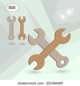 Cardboard  repair web flat icon