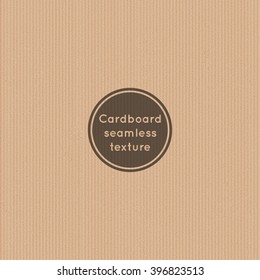 Cardboard seamless texture background. Stock vector.