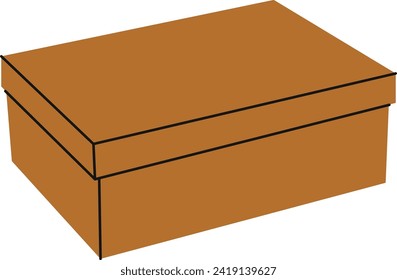 Cardboard Shoe Box Vector Illustration