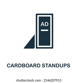 Cardboard Standups flat icon. Colored element sign from outdoor advertising collection. Flat Cardboard Standups icon sign for web design, infographics and more.