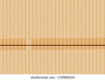Cartón con fondo vectorial realista de cinta adhesiva