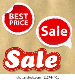 Cardboard Structure With Set Paper Speech Bubble, Vector Illustration