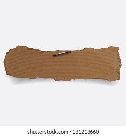 Cardboard tag on white background. Vector.