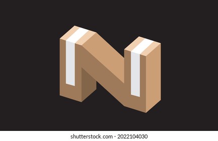 Un cartón que tenga la forma de la letra N o de la letra Z cuando esté rotado, es adecuado como logotipo