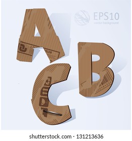 Cardboard vector abc