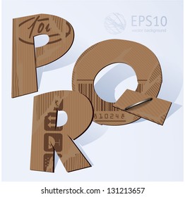 Cardboard vector abc