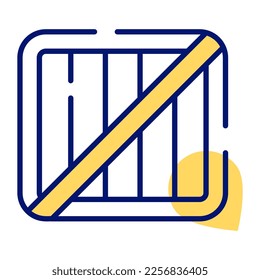 Cardboard vector icon in modern style, wooden box design