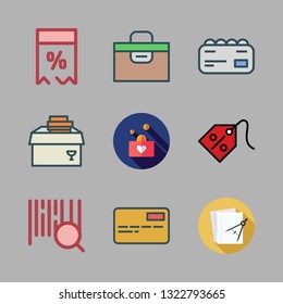 cardboard vector icon set