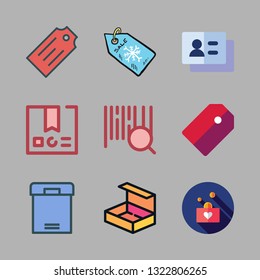 cardboard vector icon set
