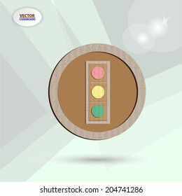 cardboard vector Traffic lights