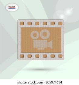cardboard  video icon, vector illustration