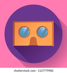 cardboard virtual reality glasses vector vr icon