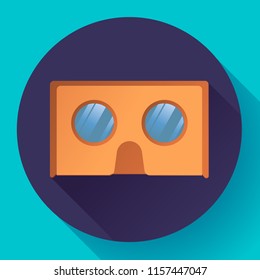 cardboard virtual reality glasses vector vr icon