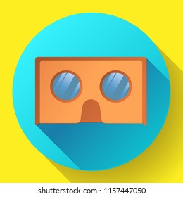 cardboard virtual reality glasses vector vr icon