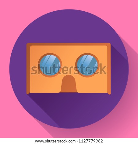 cardboard virtual reality glasses vector vr icon