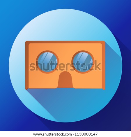 cardboard virtual reality glasses vector vr icon
