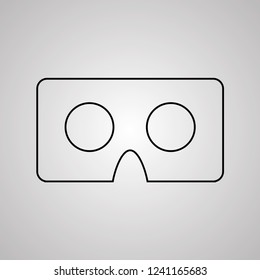cardboard vr icon vector illustration Linear symbol