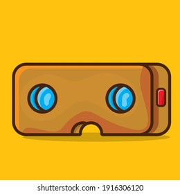 cardboard vr isolated cartoon vector illustration in flat style
