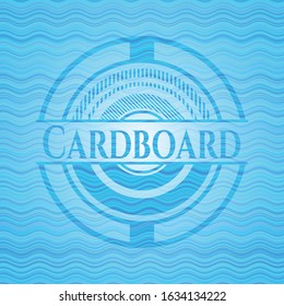 Cardboard water badge. Vector Illustration. Detailed.