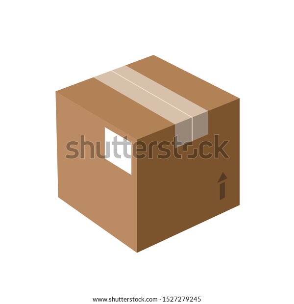 Cardbord box package vector emoji