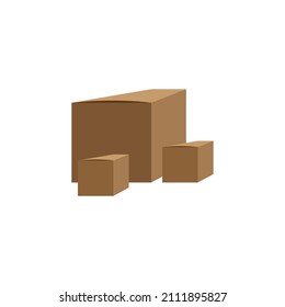 Cardbox Isolated On White Background. Vector Illustration